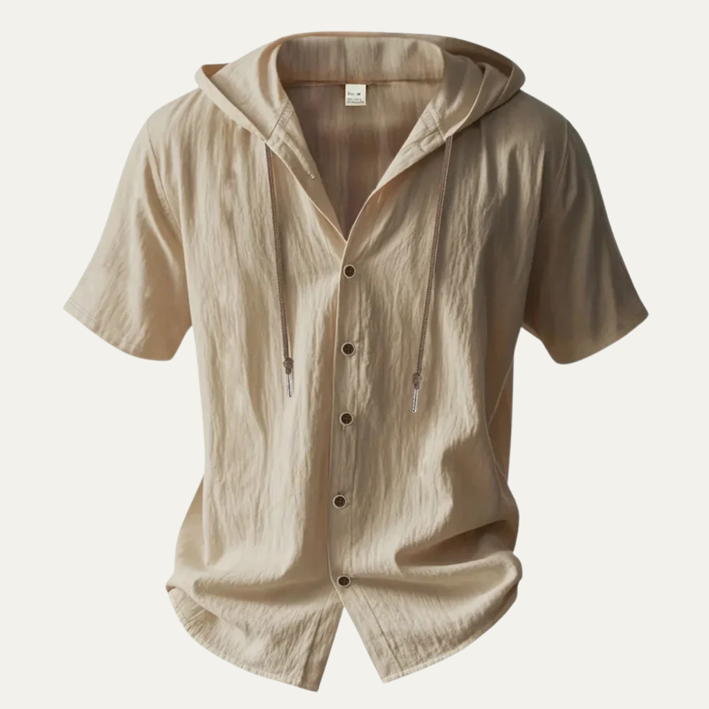 The Fairhaven Ridge Men’s Lightweight Hooded Cotton Linen Shirt