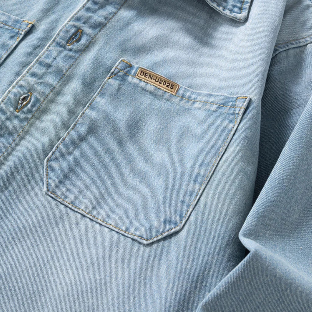 The Meadowlark Hill Men’s Vintage Denim Smart Shirt