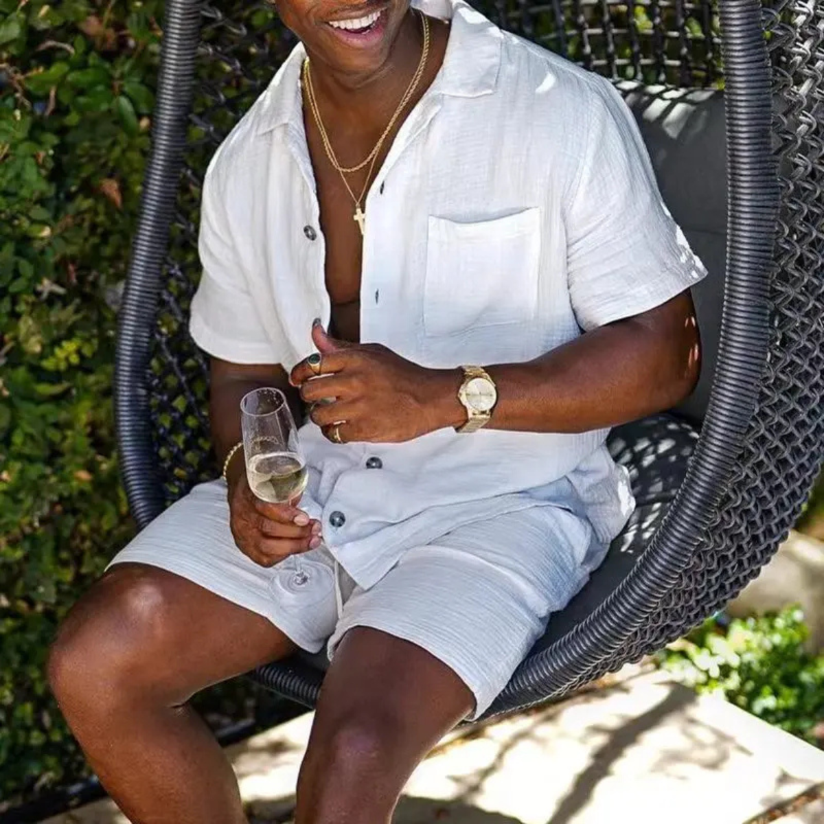 The Hamptons Men’s Linen Summer Matching Set