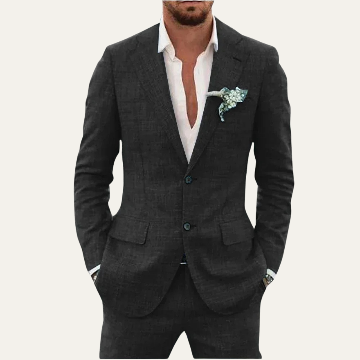 The Glenhaven Men’s Linen Suit Set