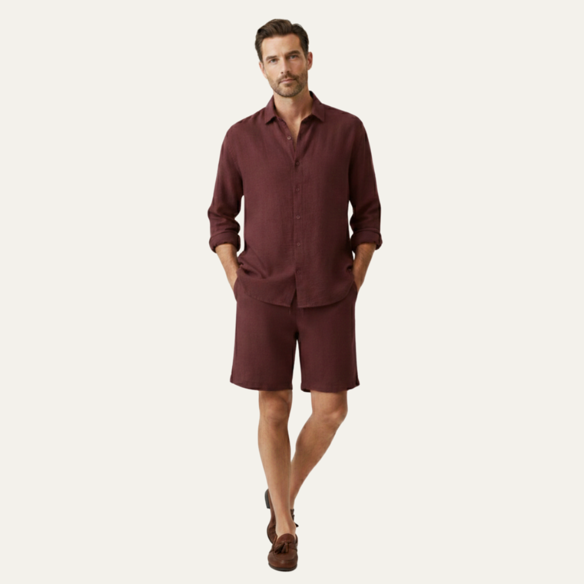 The Brighton Men’s Relaxed Oversized Cotton Button Up Shirt