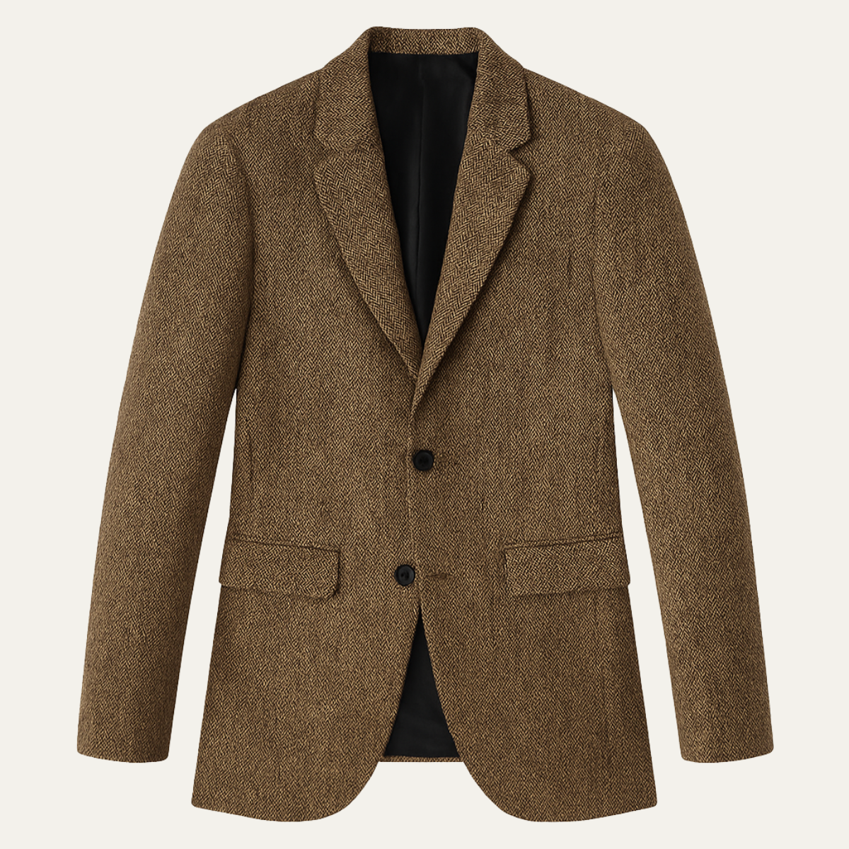 Men’s Classic Herringbone Wedding Guest Tweed Blazer