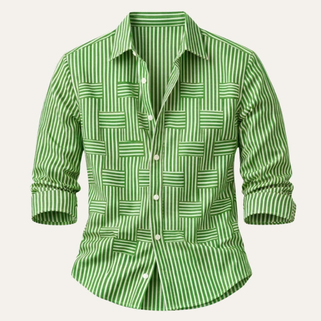 The Dunhill Men’s Lightweight Striped Wrinkle Resistant Shirt