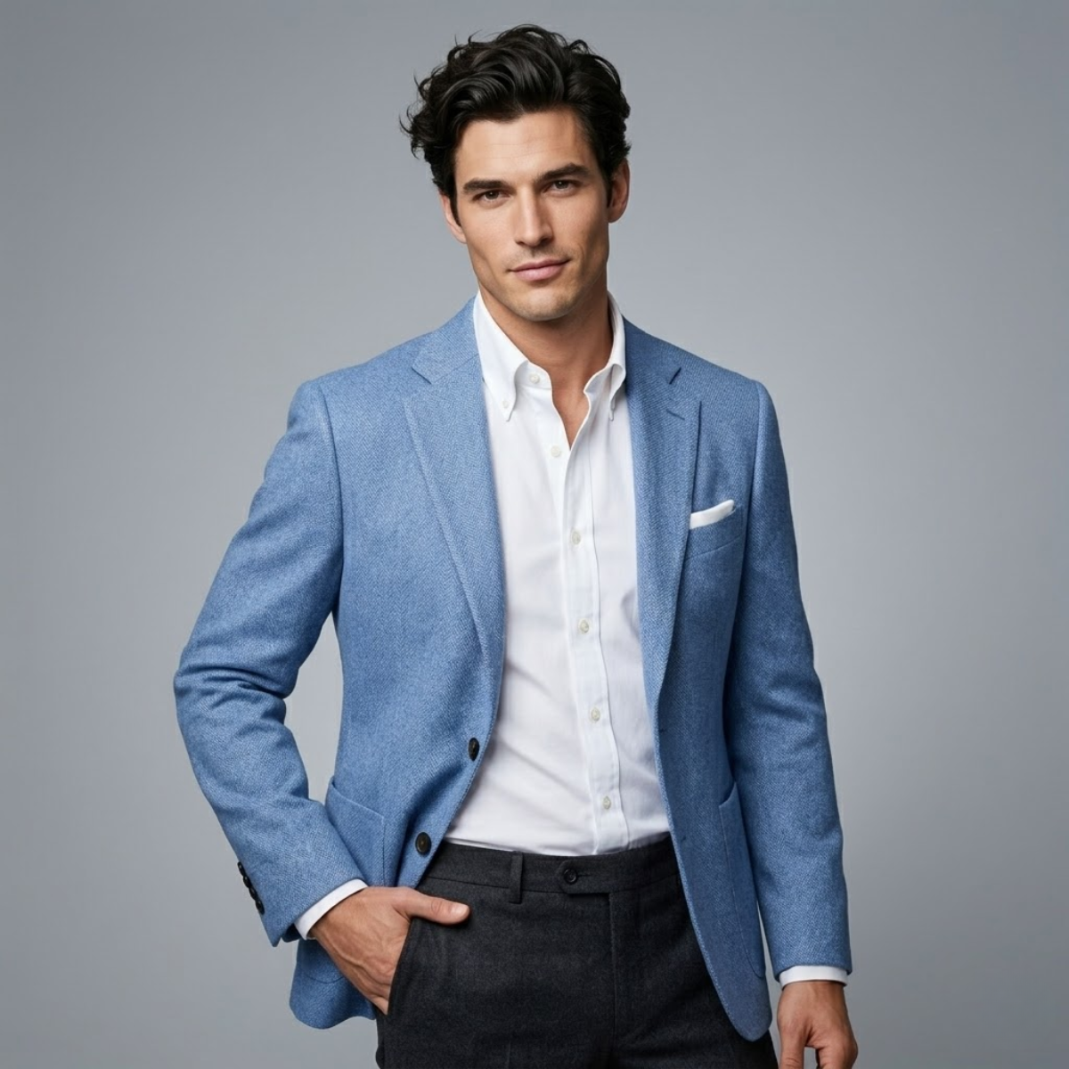 The Maddison Men’s Slim Fit Linen Blazer Jacket