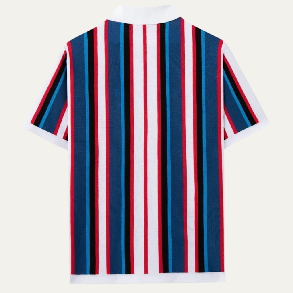The San Gimignano Men’s Retro Striped Knit Trendy Polo Shirt