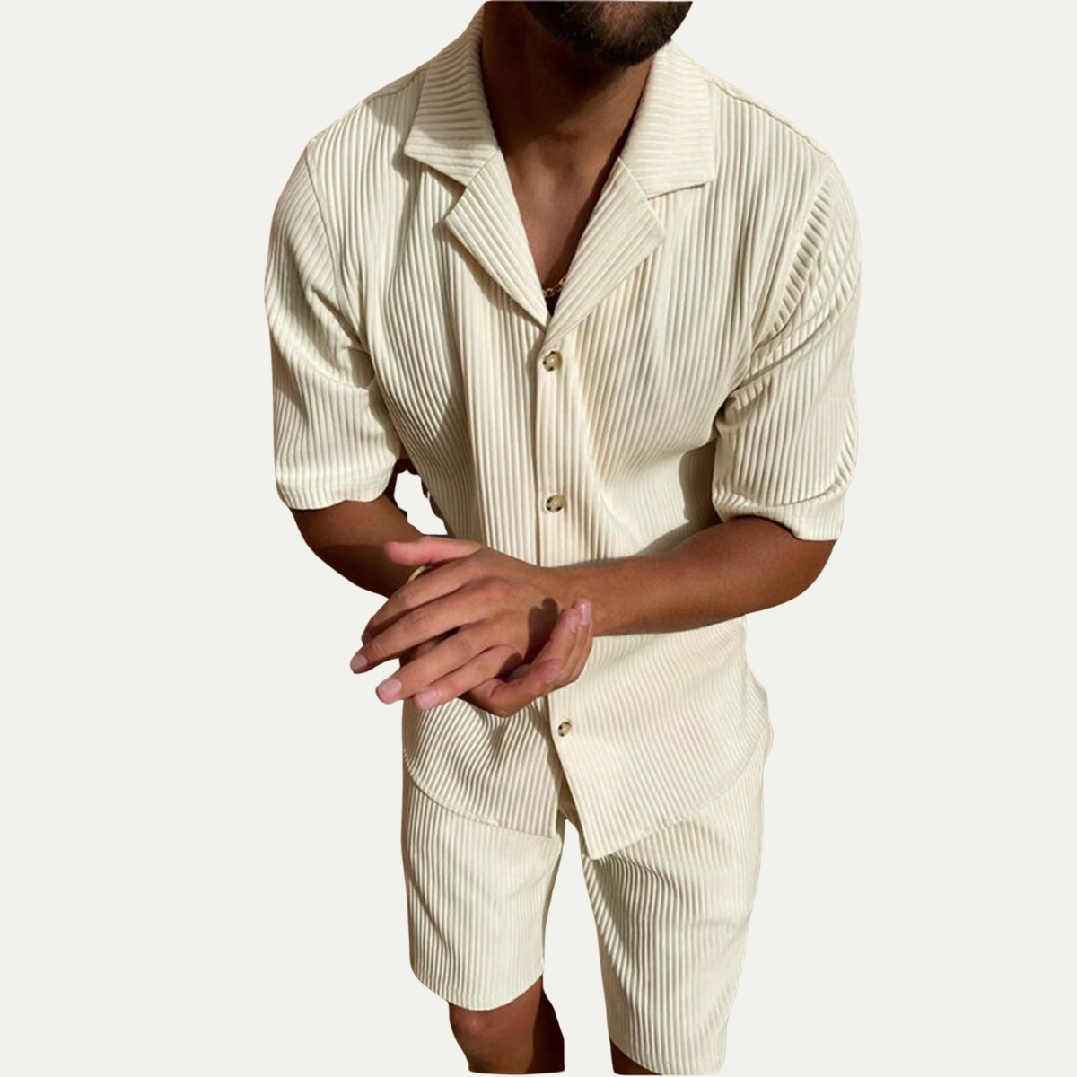 The Savannah Men’s Textured Summer Matching Set