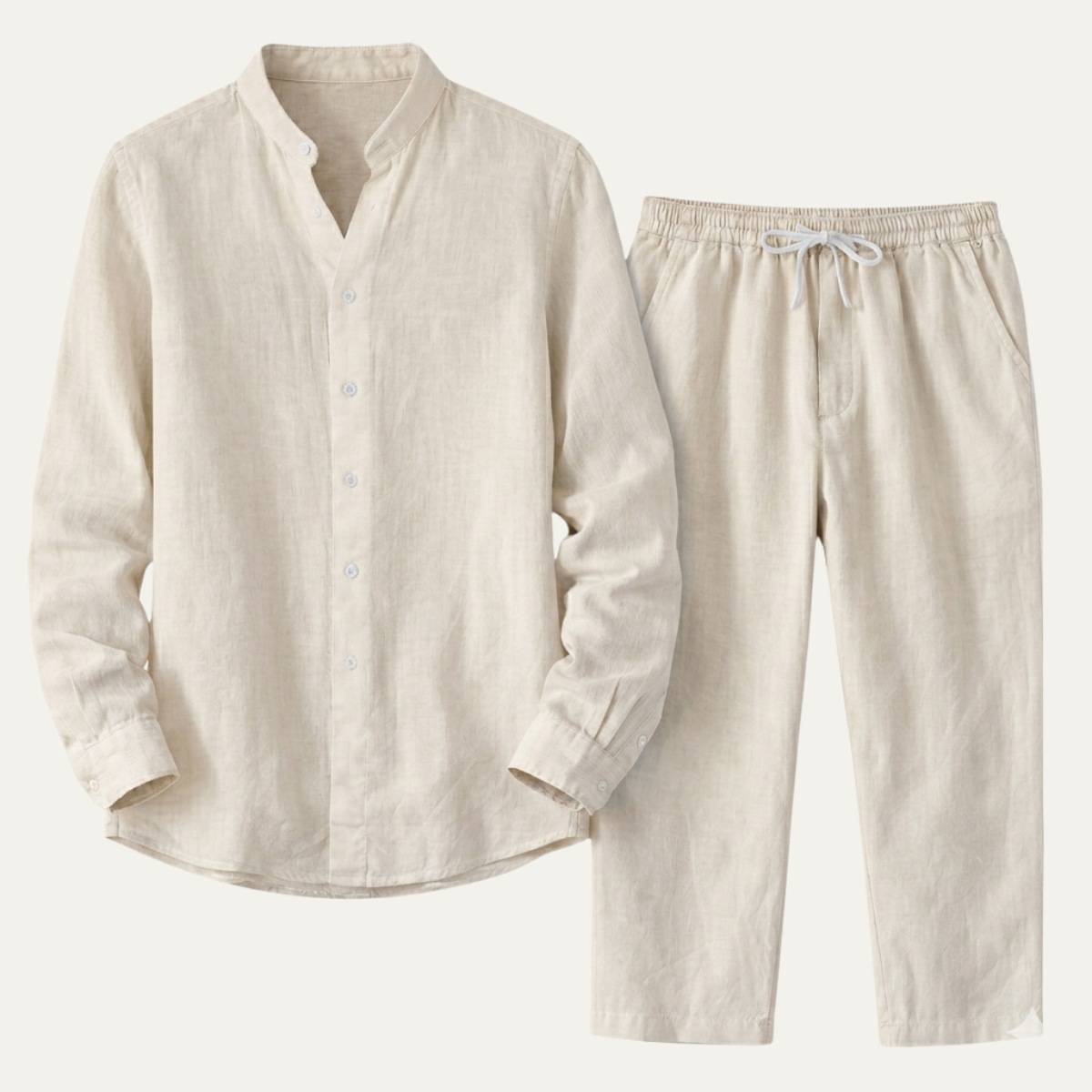 The Cedarbrook Men’s Trendy Cotton Linen Set –  Shirt & Pants