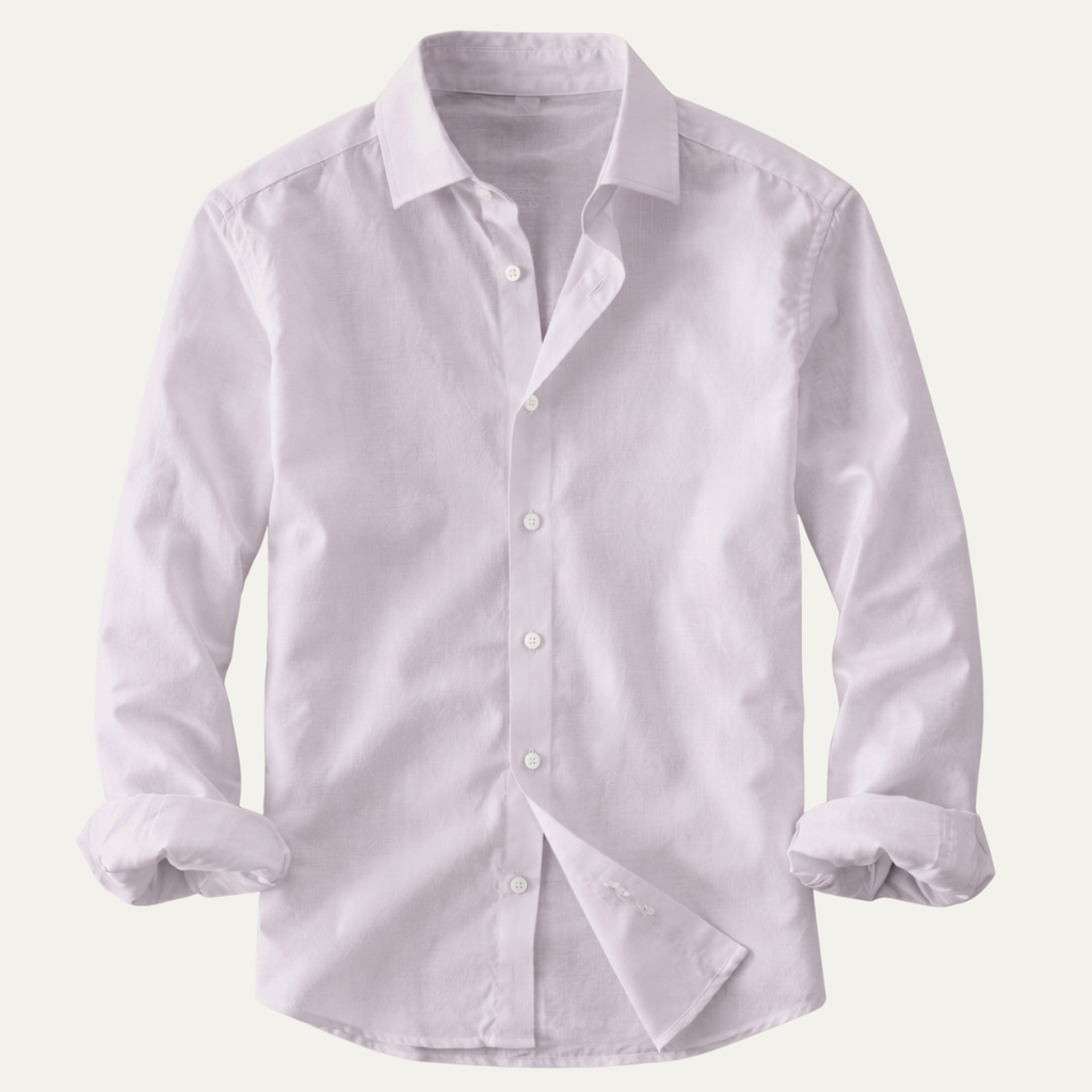 The Woodhall Men’s Linen Italian Style Casual Button Up Shirt
