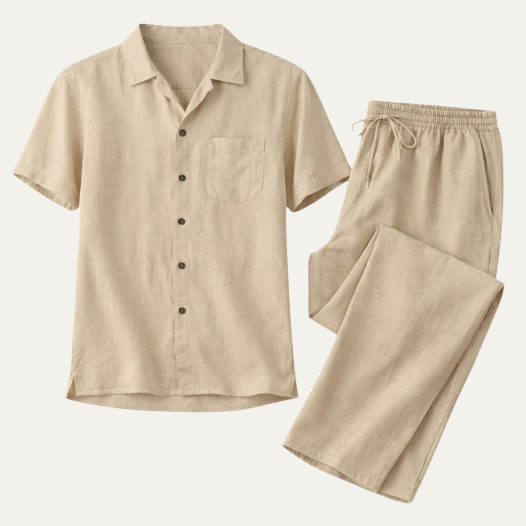 The Meadowfall Men’s Trendy Summer Set – Shirt & Pants