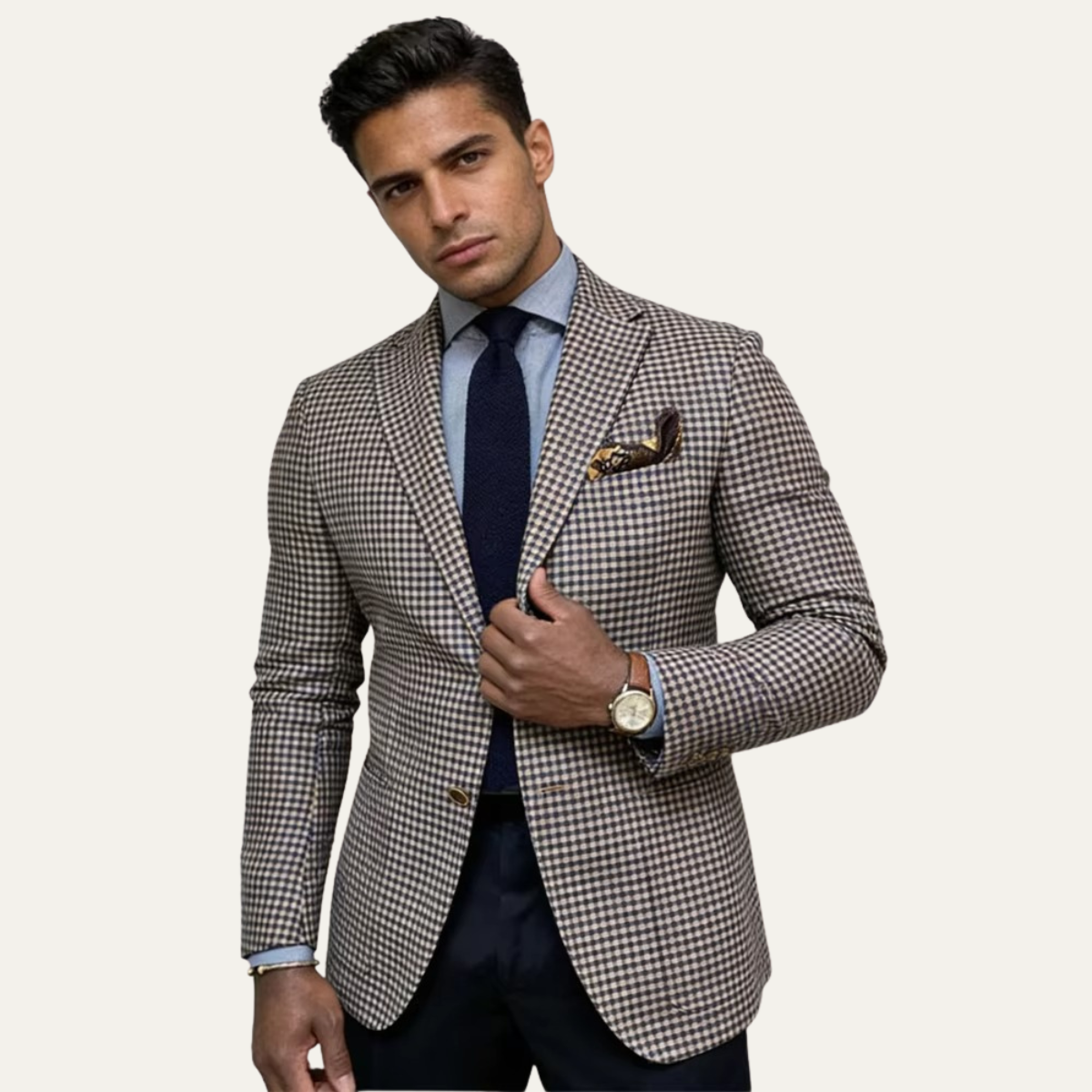 The Crossfield Men’s Gingham Smart Blazer Jacket