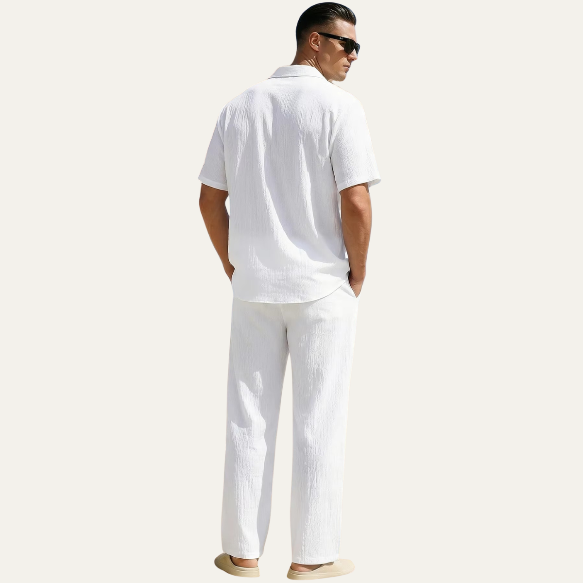 The Springdale Men’s Casual Linen Lounge Matching Set