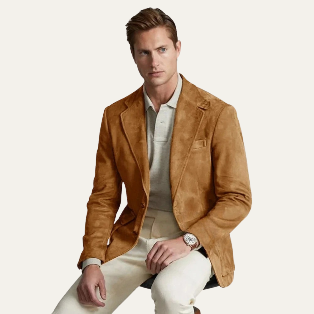 The Policoro Men’s Single Breasted Blazer with Notched Lapel