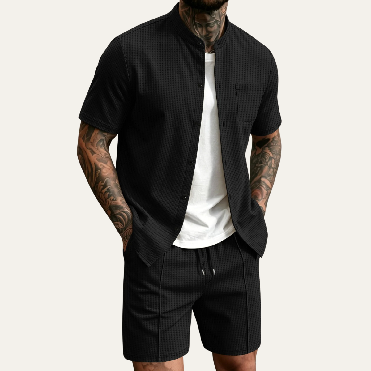 The Lancaster Men’s Waffle Smart Matching Set