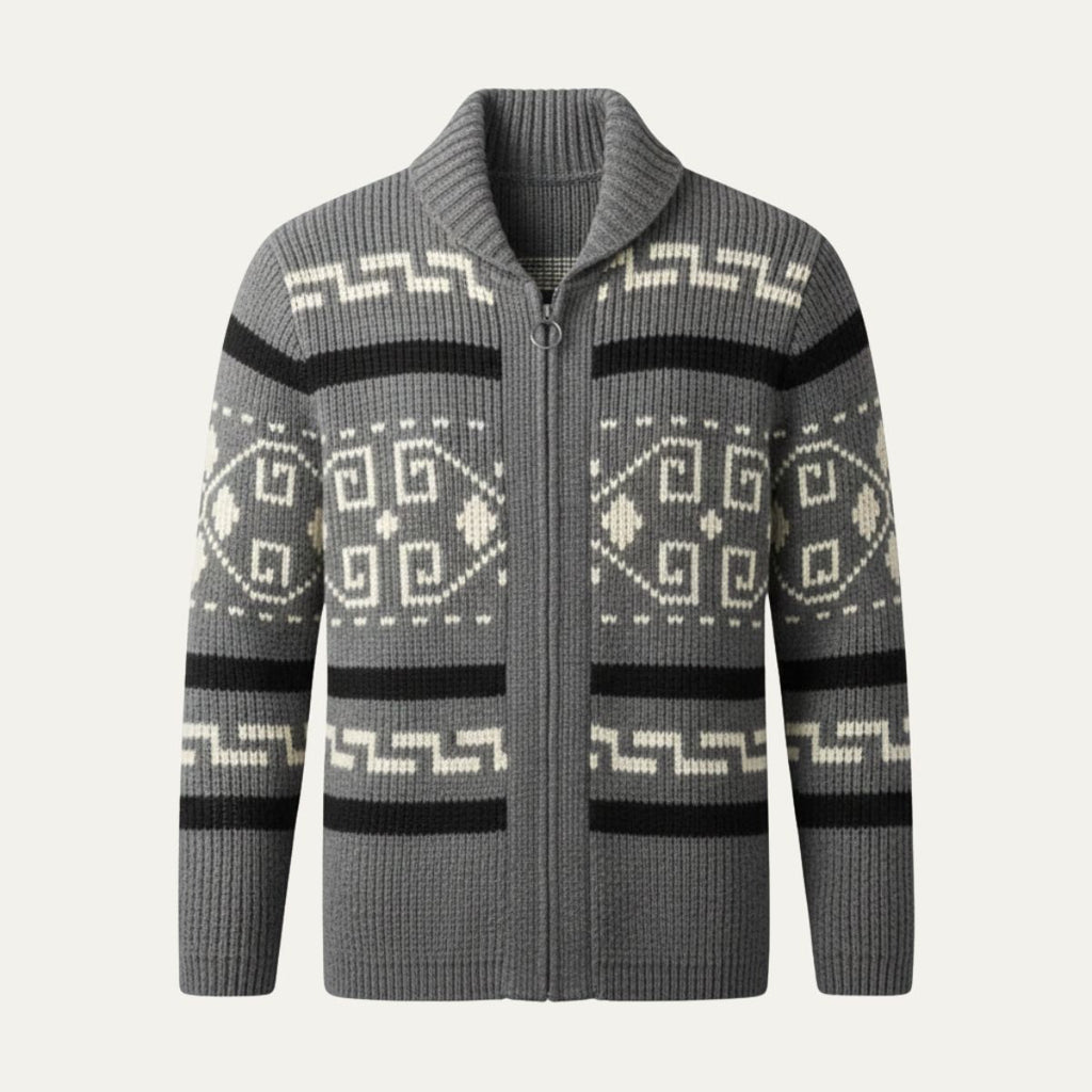The Serravalle Men’s Button Up Knit Cashmere Shawl Collar Cardigan