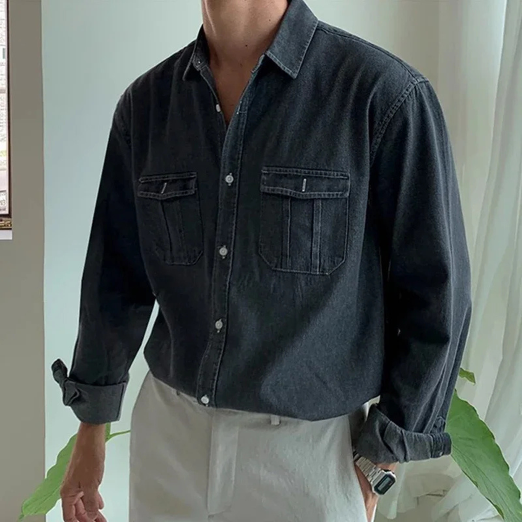 The Brindisi Men’s Button Down Classic Denim Shirt