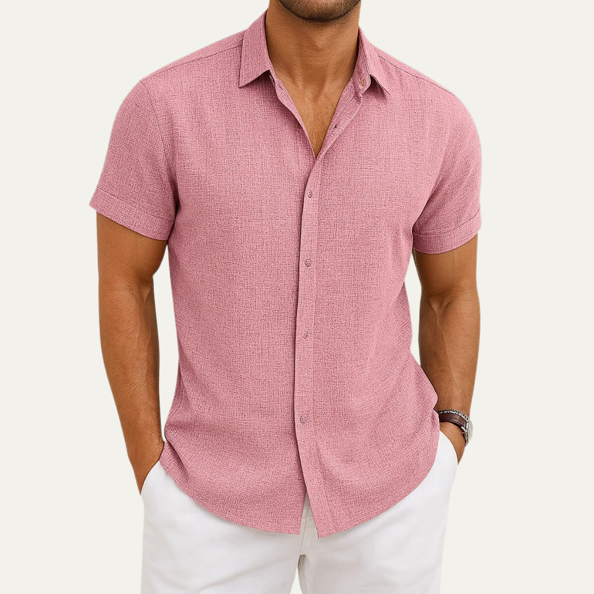 The Cortina Men's Short Sleeve Button Shirt