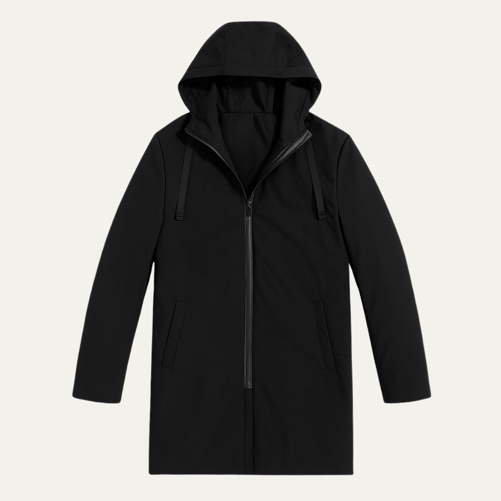The Monarchs Men's Long Rain Jacket – Waterproof Windproof Hooded Coat