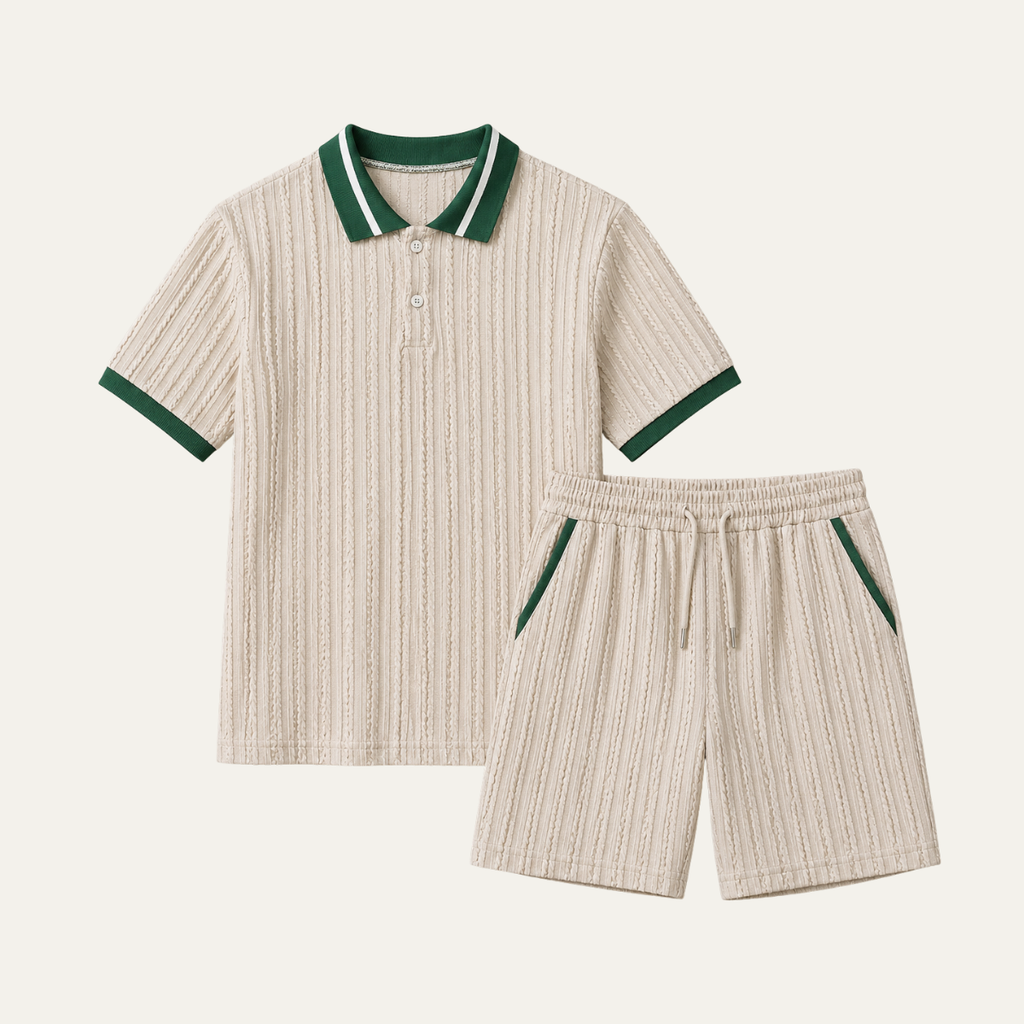 The Portwell Men's Knit Polo Matching Set