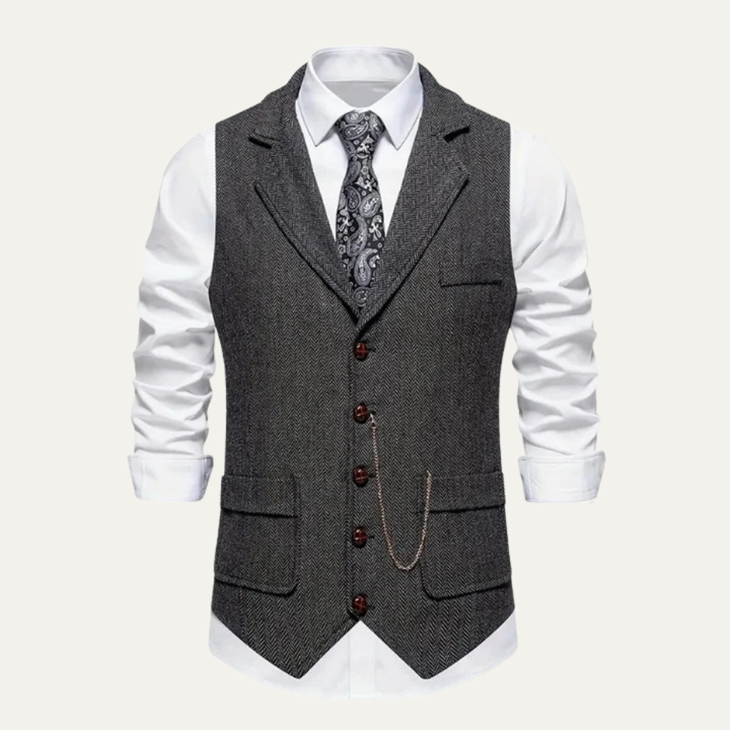 The Glendale Men’s Classic Tailored Tweed Waistcoat Gilet