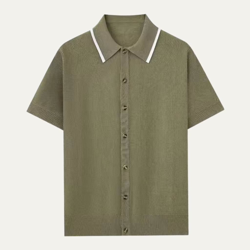 The Greenhaven Men’s Knit Button Up Polo Shirt