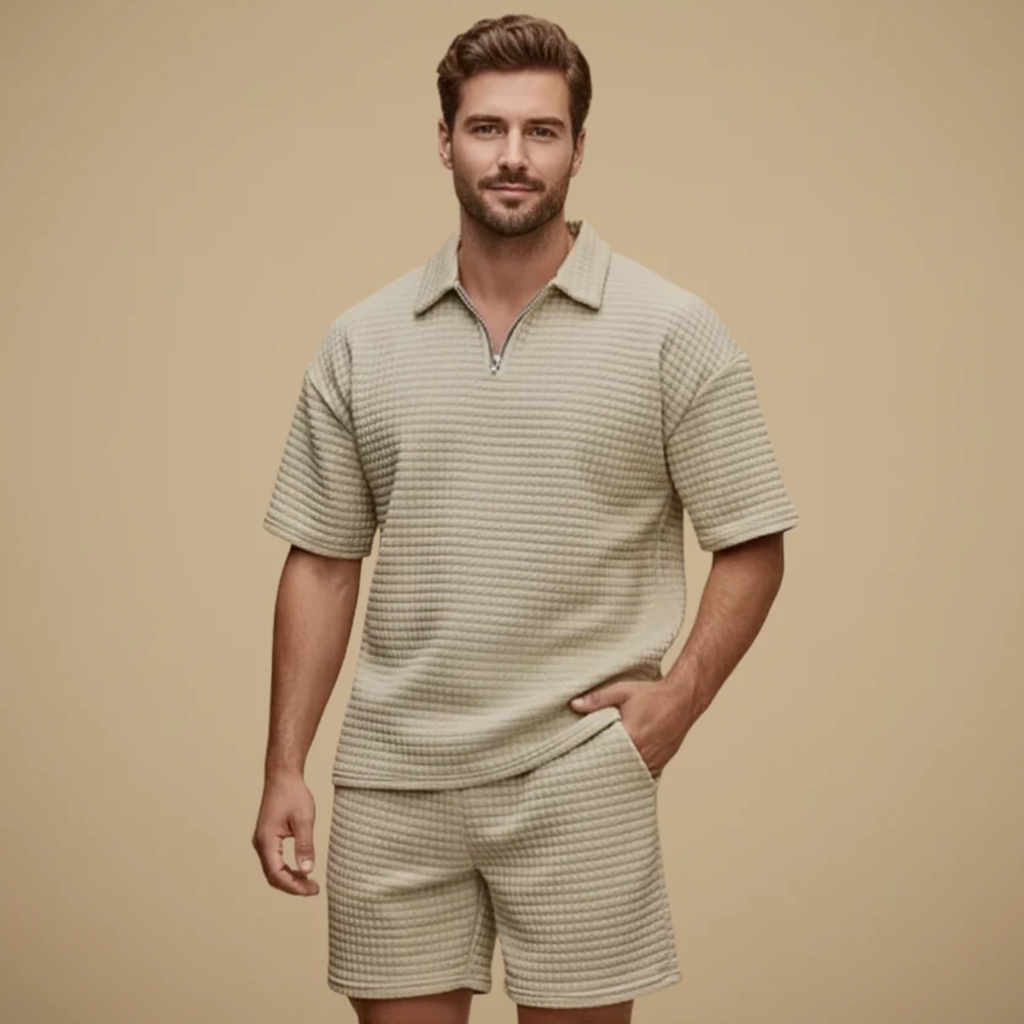 The Novara Men's Polo and Shorts Set