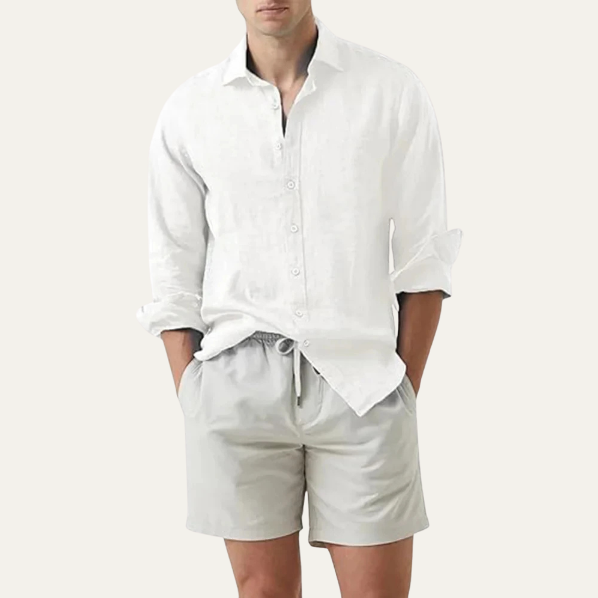 The Tuscania Men’s Casual Lightweight Button Up Linen Shirt