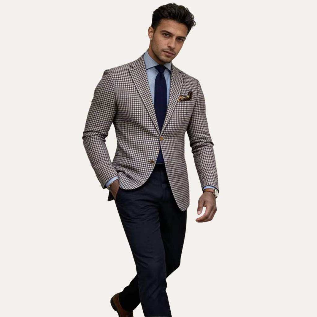 The Crossfield Men’s Gingham Smart Blazer Jacket