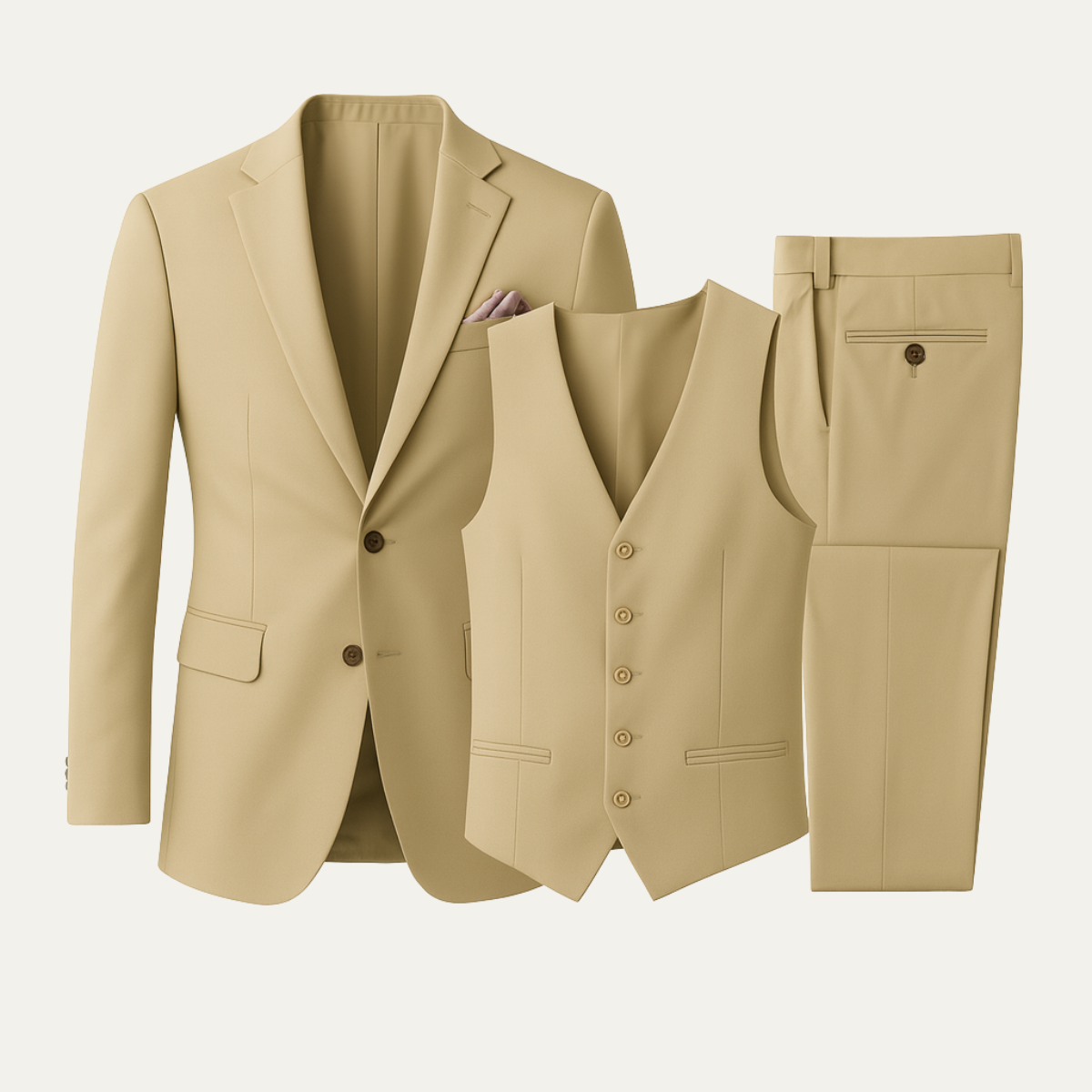 The Silverwood Men’s 3 Piece Slim Fit Suit – Elegant Blazer, Waistcoat & Pants Set