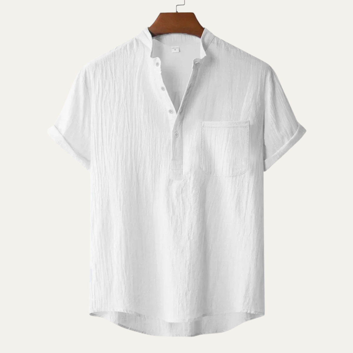The Santa Monica Men’s Linen Henley Beach Shirt