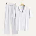 The Springdale Men’s Casual Linen Lounge Matching Set