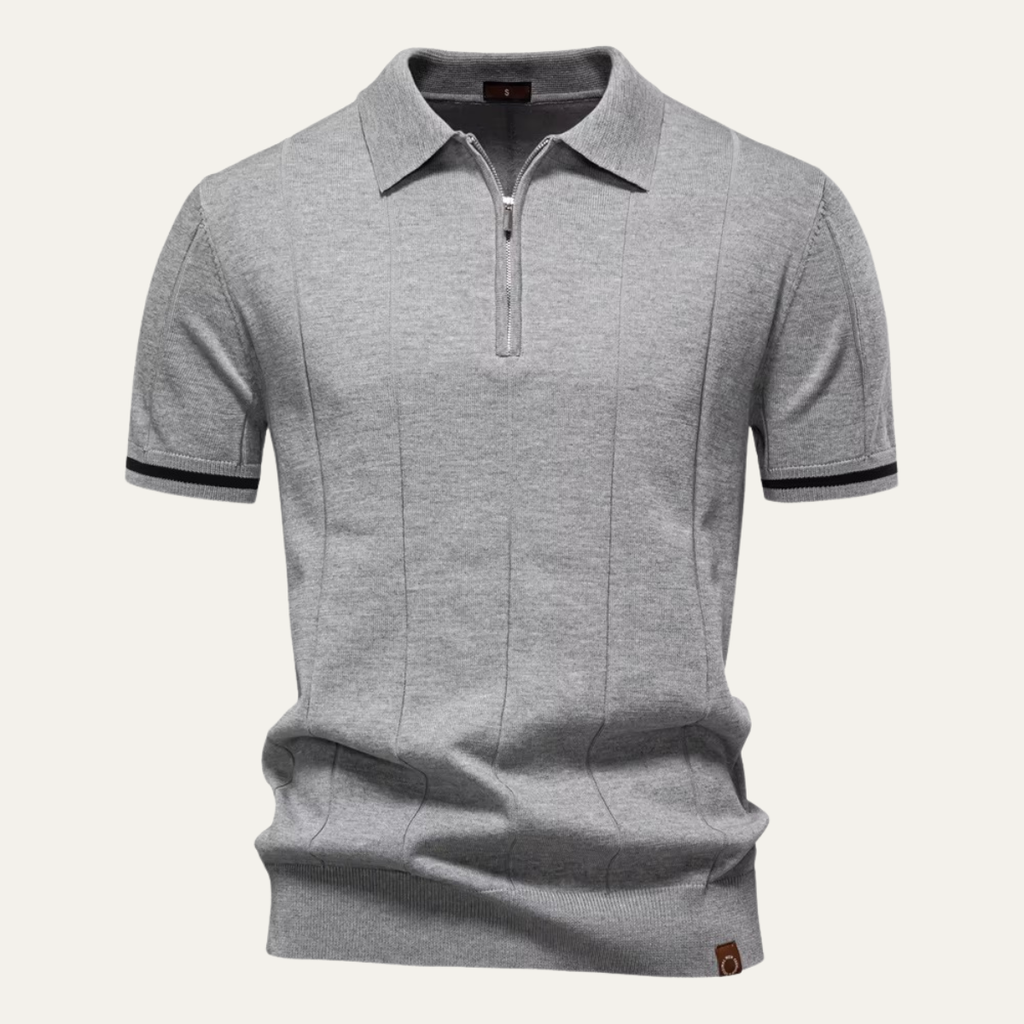 The Ashton Men’s Knit Zip Polo Shirt