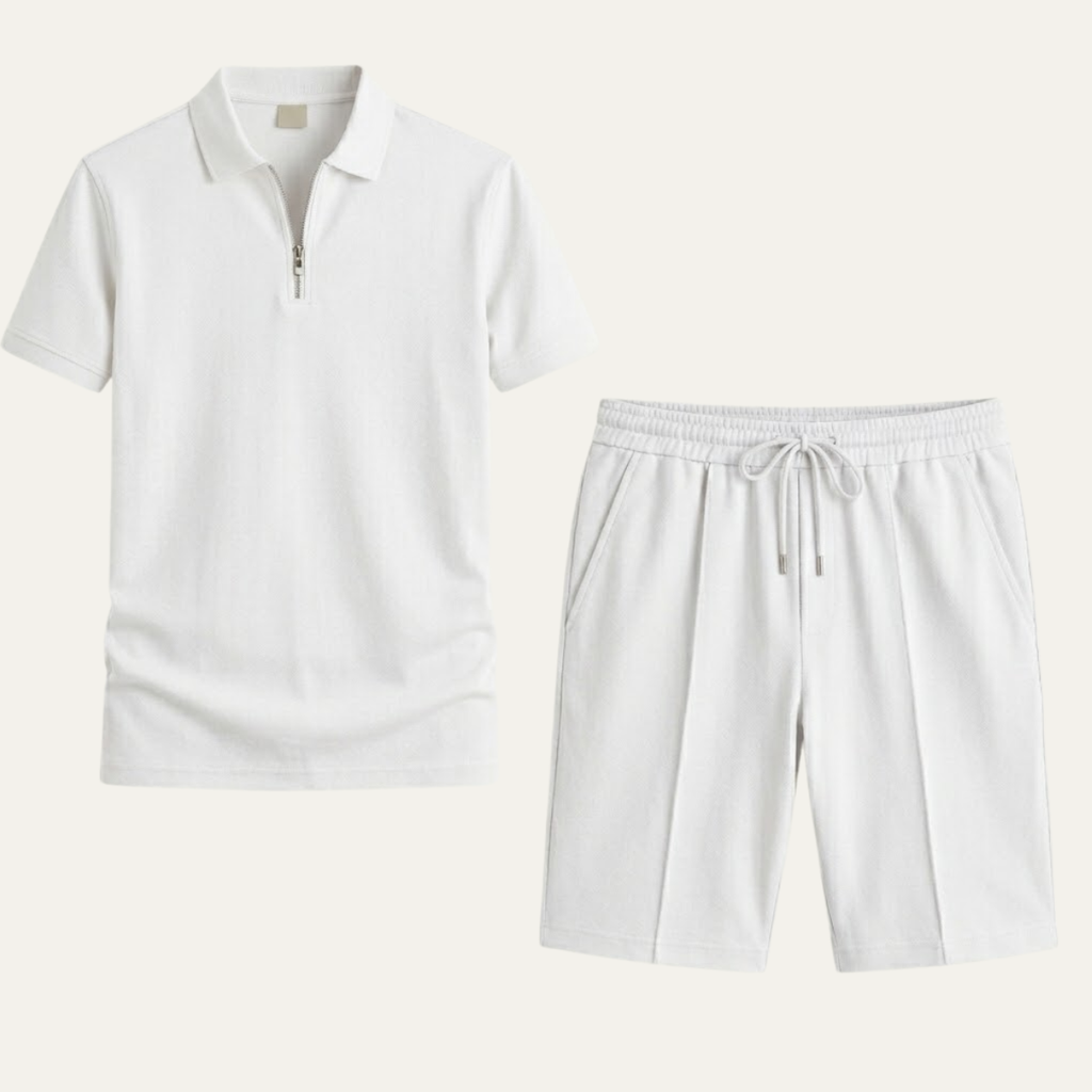The Pavia Men’s Polo Shirt and Shorts Set – Trendy Two Piece Outfit