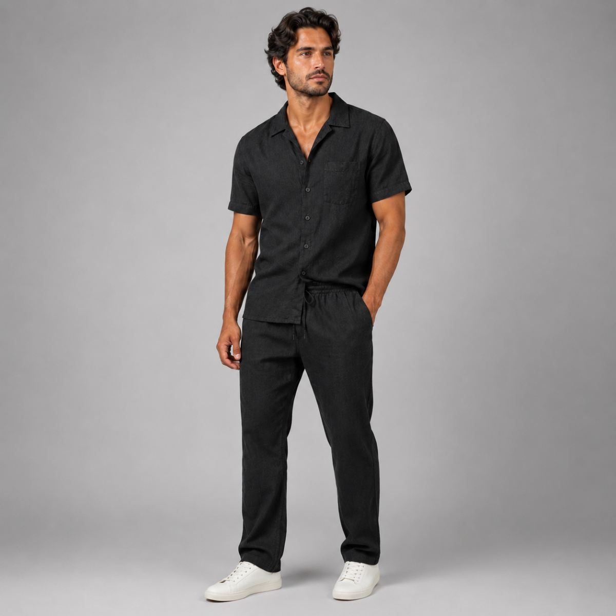 The Meadowfall Men’s Trendy Summer Set – Shirt & Pants
