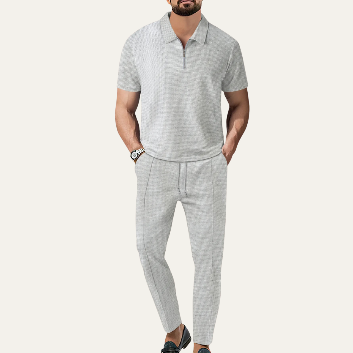 The Bellview Men’s Relaxed Fit Short Sleeve Top & Pants Set