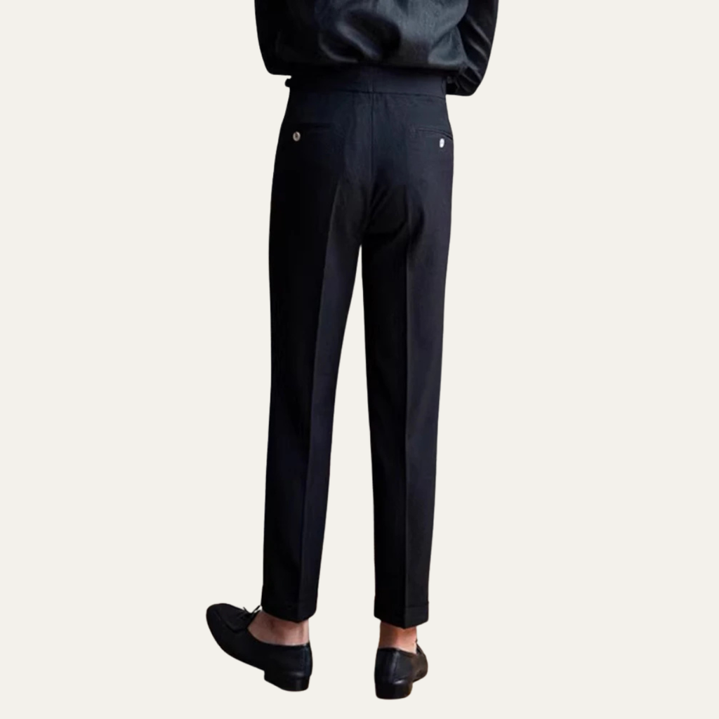 The Riccione Men’s Slim Fit  High Waist Pleated Dress Pants