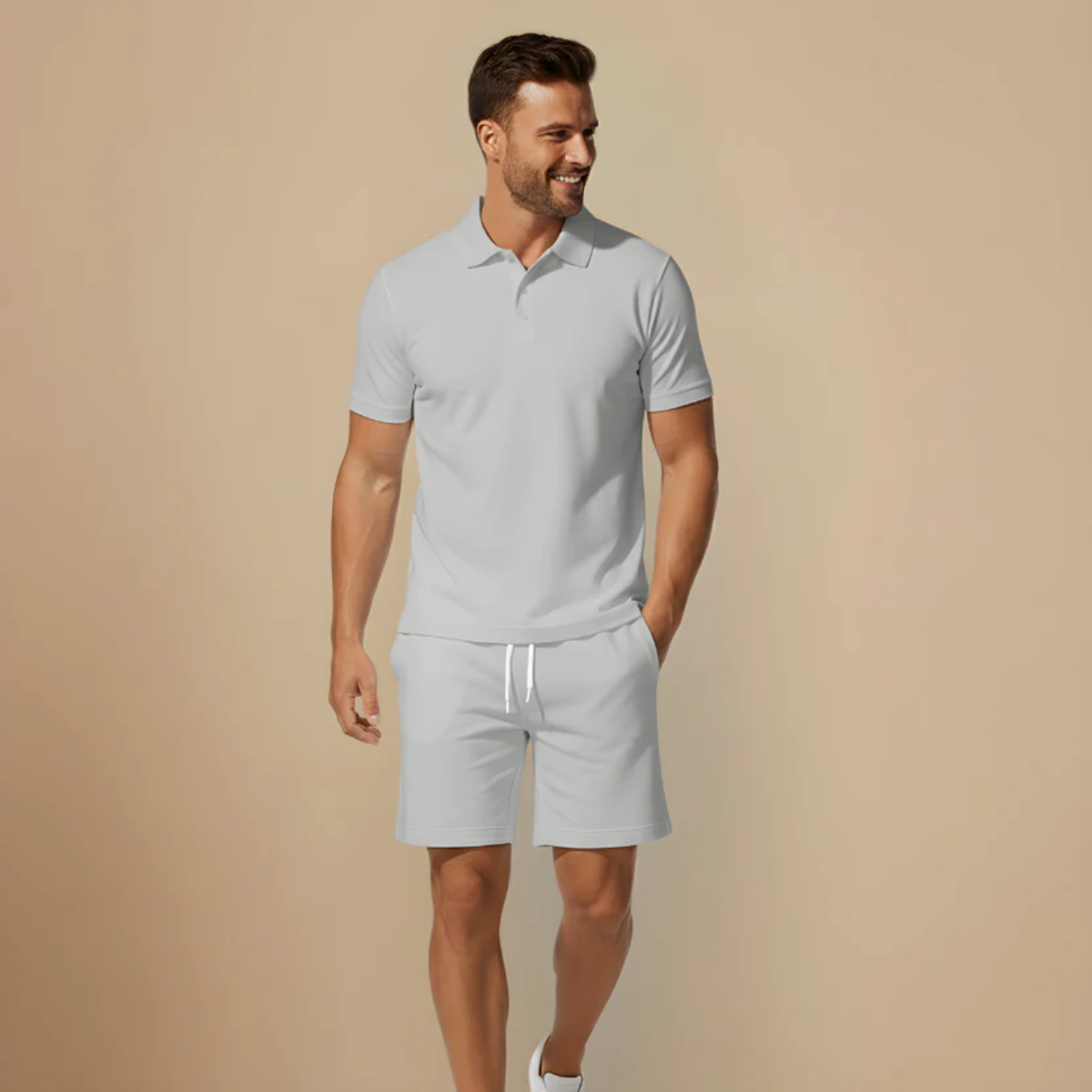 The Fossano Men's Casual Polo and Shorts Set