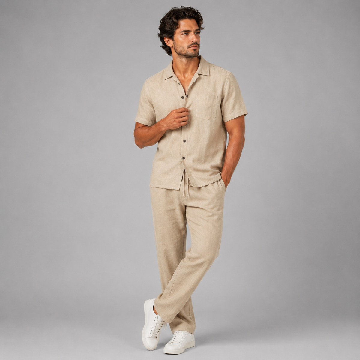 The Meadowfall Men’s Trendy Summer Set – Shirt & Pants