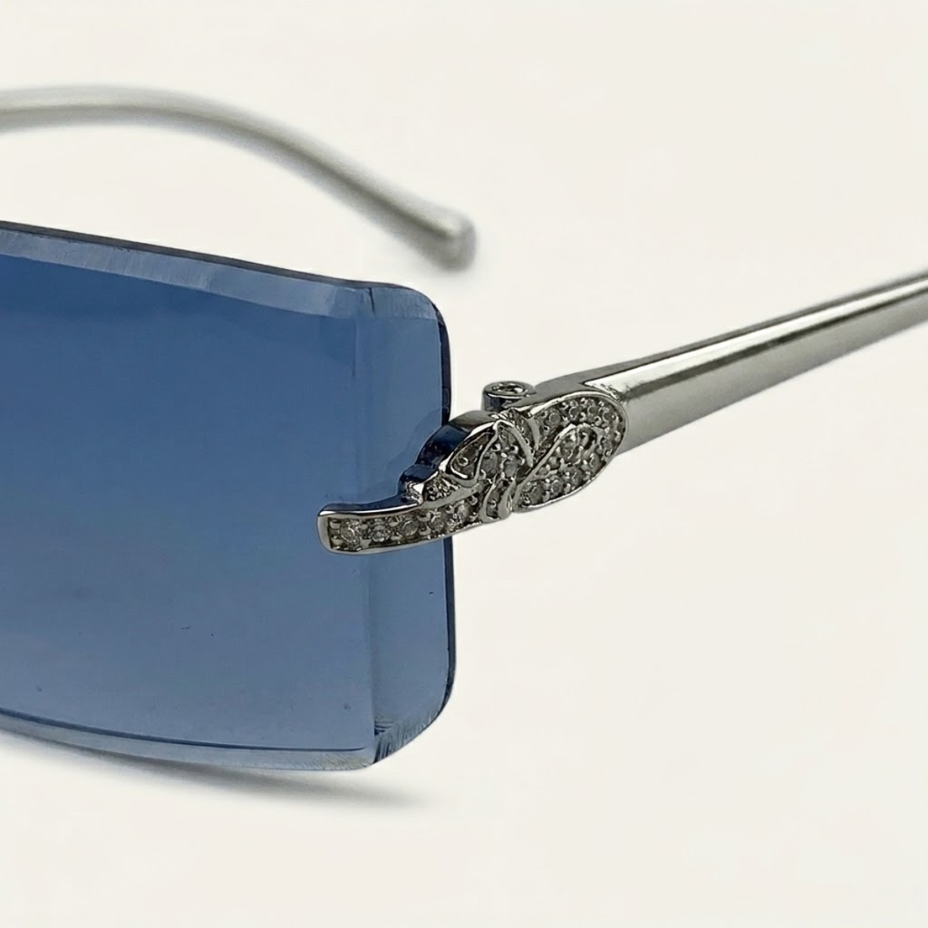 The Hanover Men's Rimless Rectangle Sunglasses