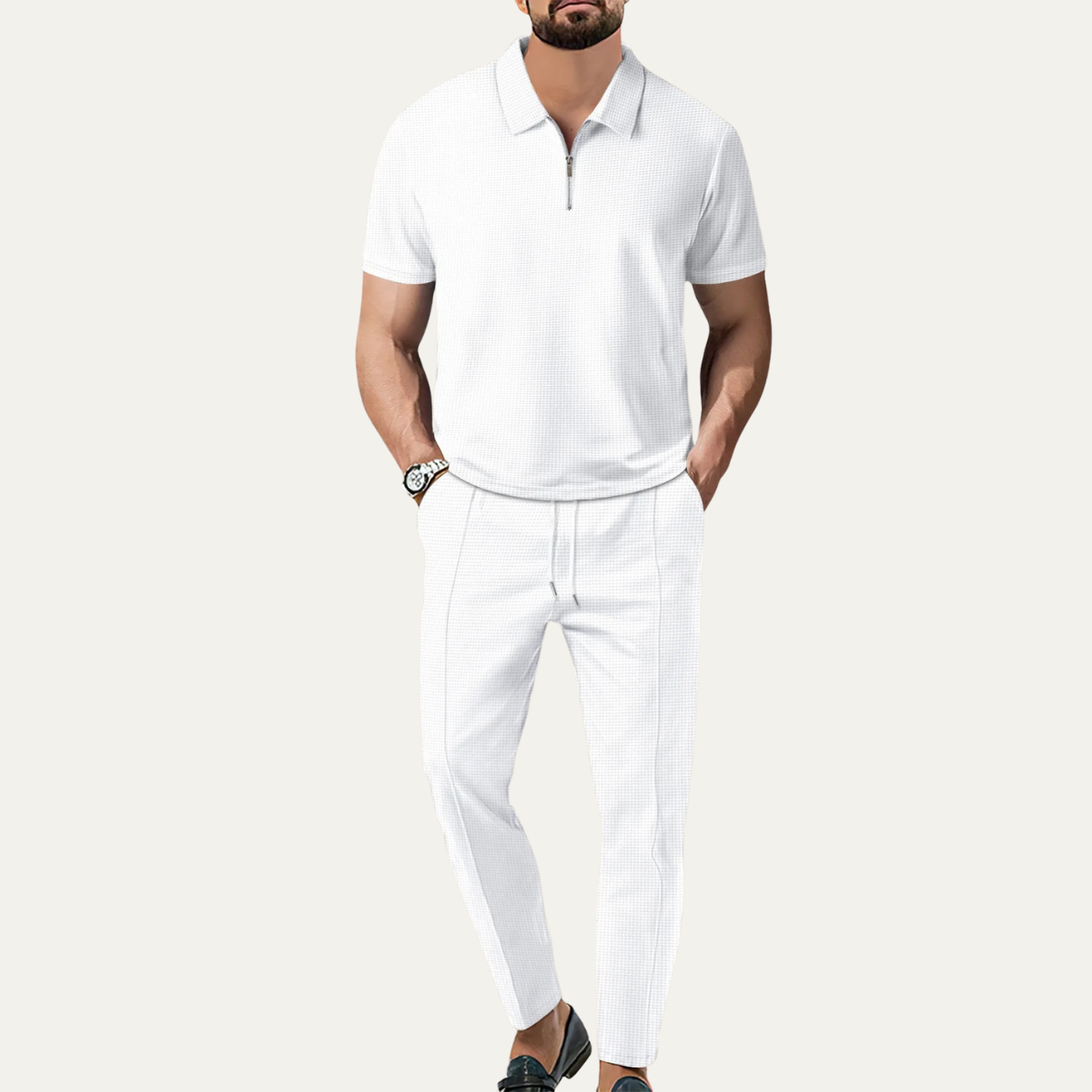 The Bellview Men’s Relaxed Fit Short Sleeve Top & Pants Set