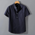 The Assisi Men’s Cotton Stand Collar Henley Shirt