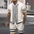 The Waterfall Park Men’s Trendy Print Set – Shirt & Short