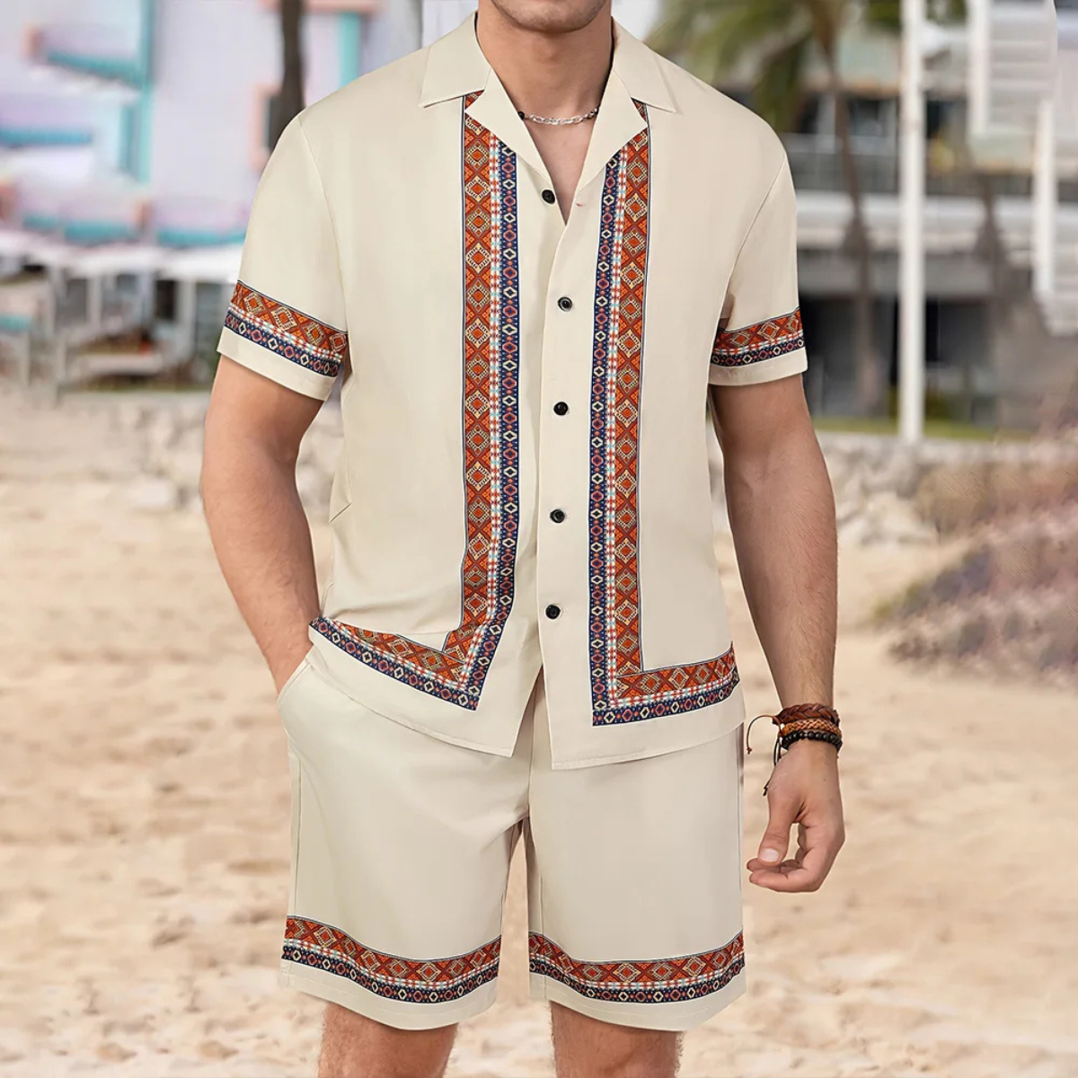 The Meadowford Ridge Men’s Lightweight Print Set – Shirt & Short