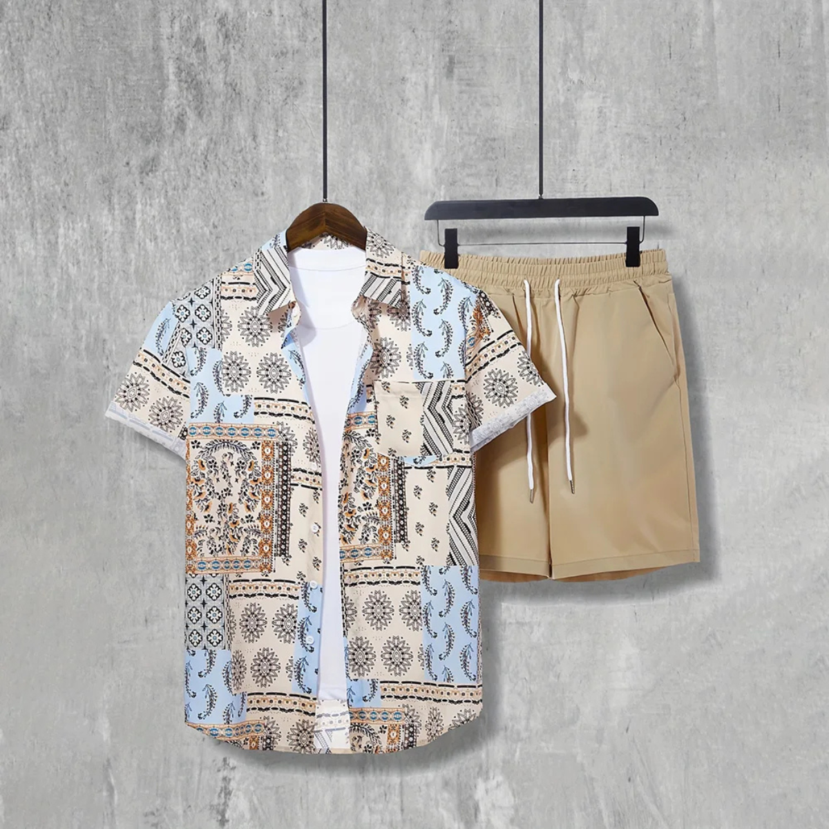 The Meadowford Ridge Men’s Lightweight Print Set – Shirt & Short