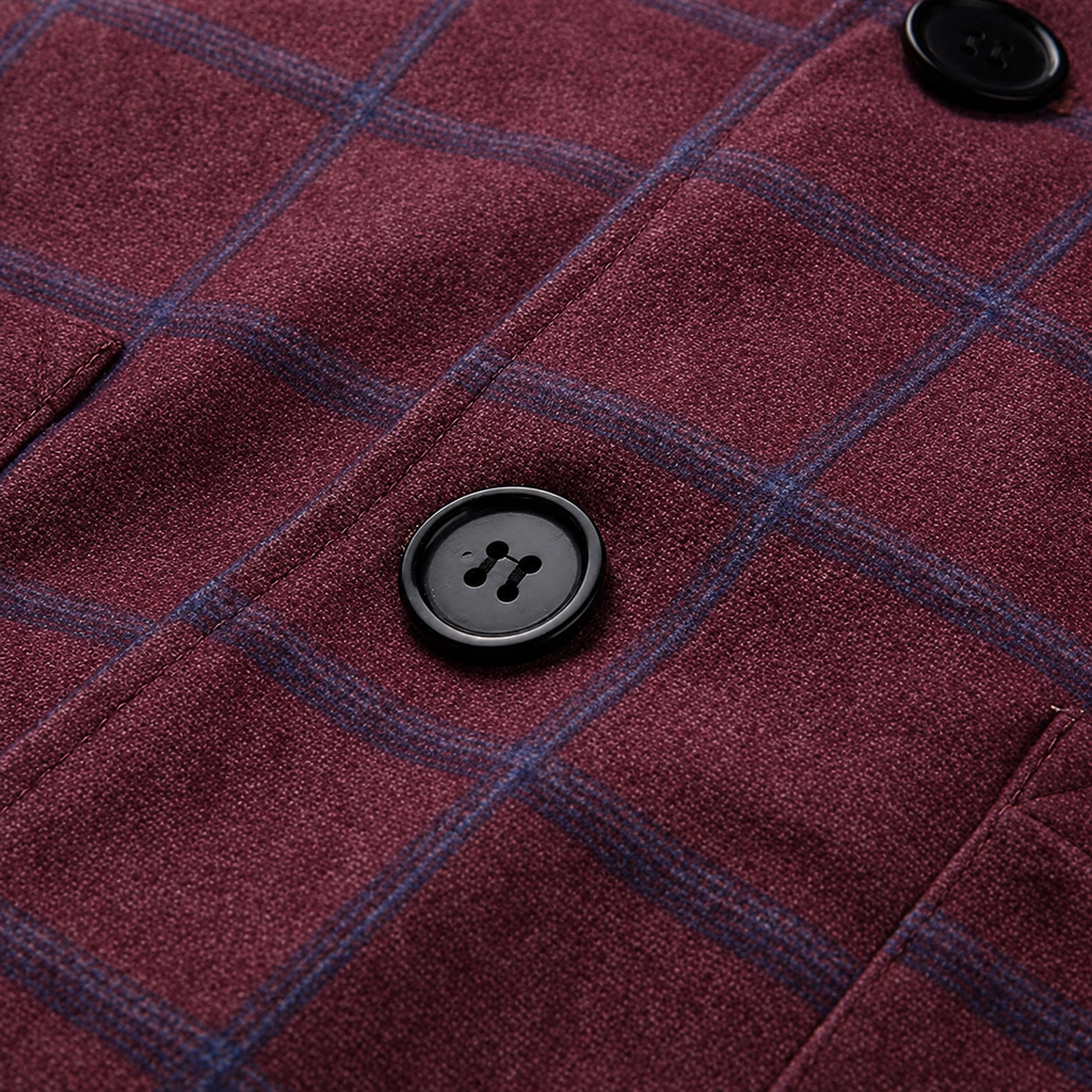The Garda Porto Men’s Checked Double Breasted Plaid Blazer - Wedding Guest