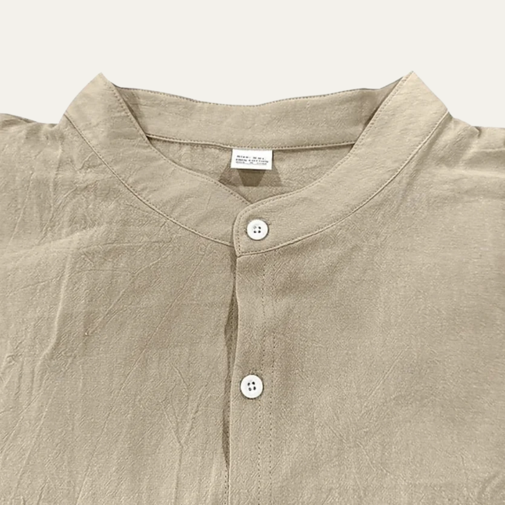 The Manly Men’s Casual Button Up Linen Long Sleeve Shirt with Pocket