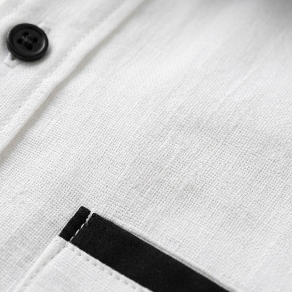The Vercelli Men’s Casual Contrast Trim Button Up Shirt