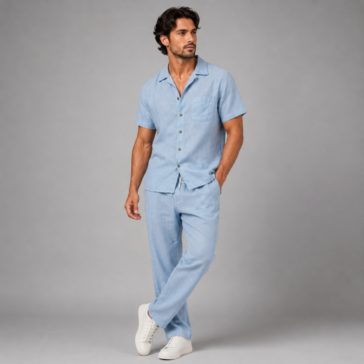 The Meadowfall Men’s Trendy Summer Set – Shirt & Pants