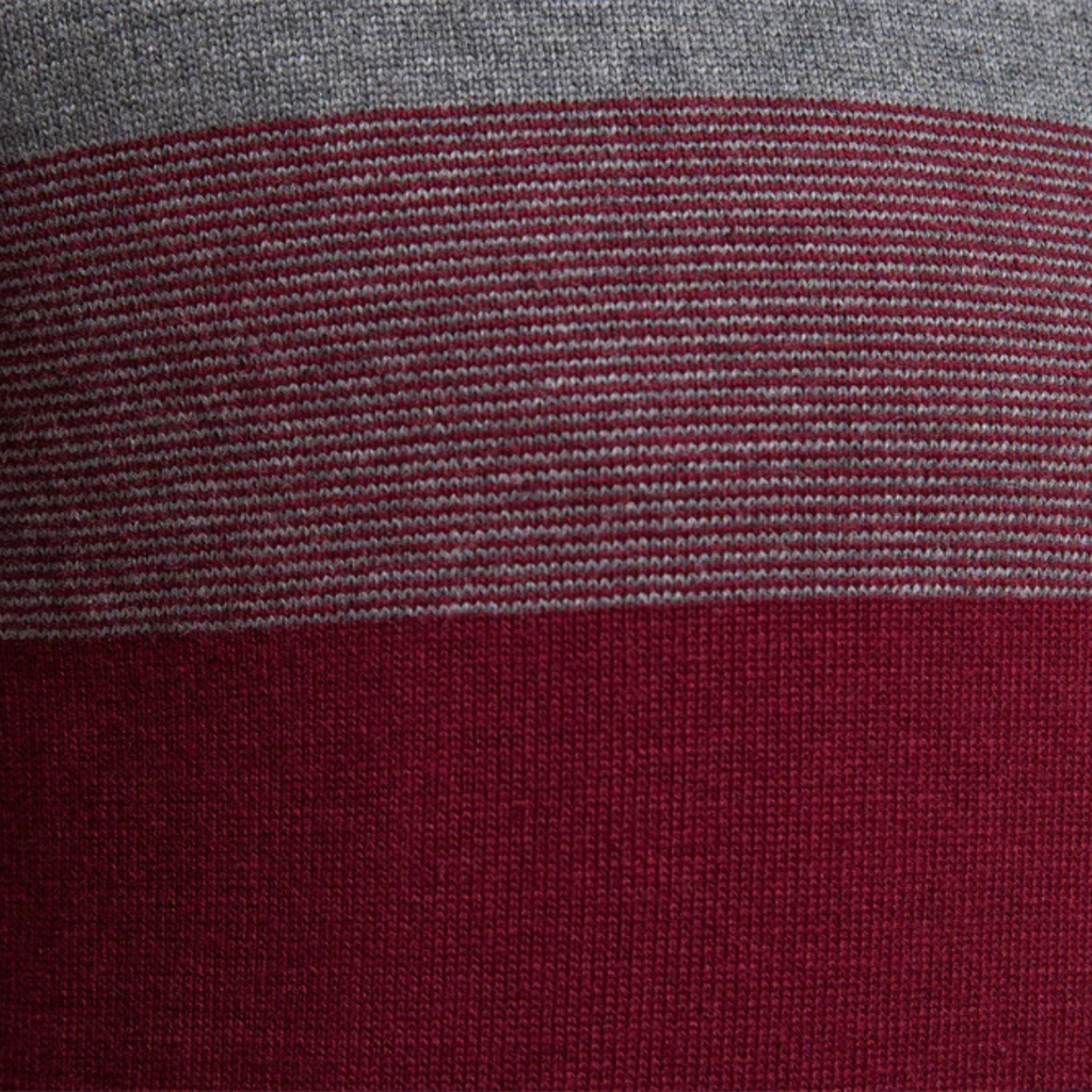 The Terracina Men’s Patchwork Zip Mock Neck Sweater