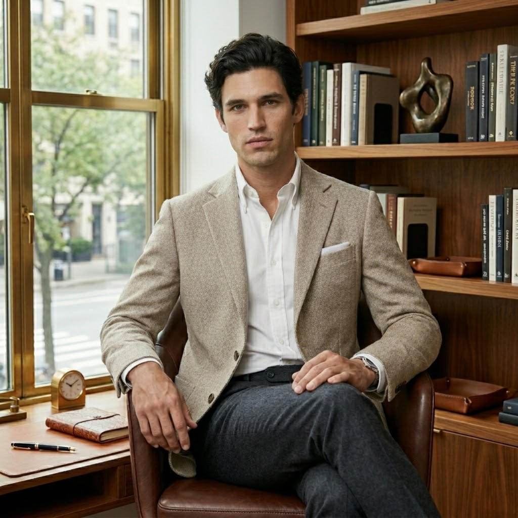 The Maddison Men’s Slim Fit Linen Blazer Jacket