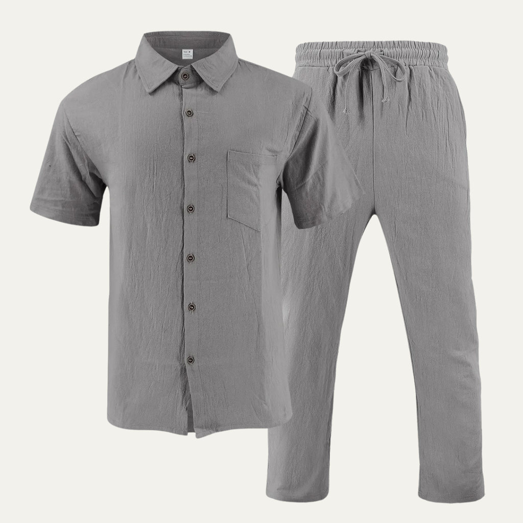 The Silvercrest Men's Lightweight Casual Two Piece – Set Shirt & Pants